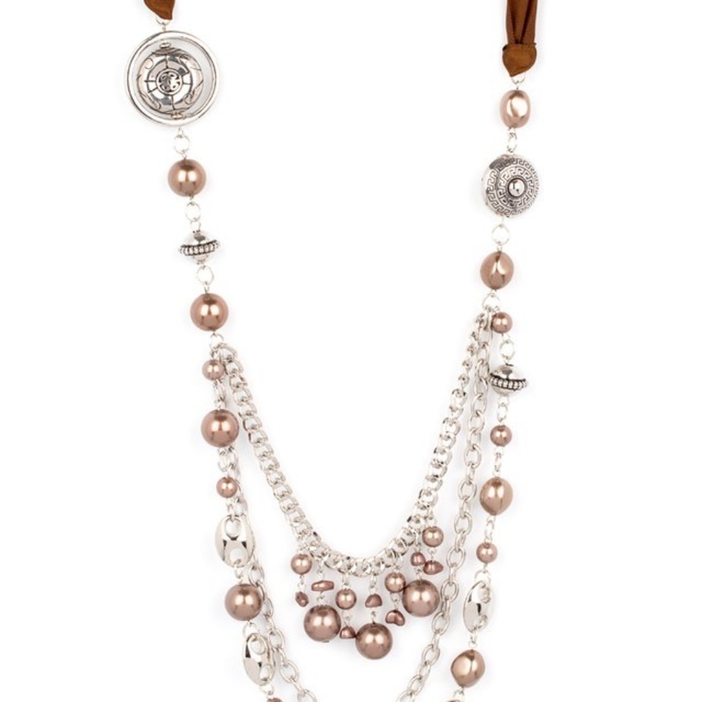 brown beaded necklace
